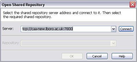 Shared Repository Manager server settings