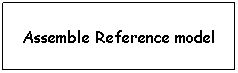 Text Box: Assemble Reference model

